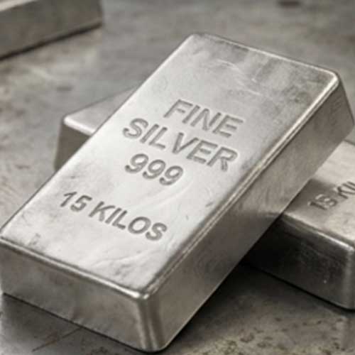 Lingotes de plata grandes de 5 kg a 15 kg