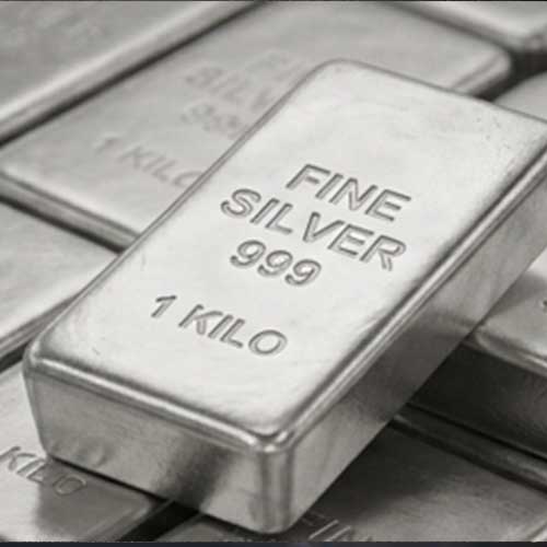 Lingotes de plata medianos de 250 g a 1 kg