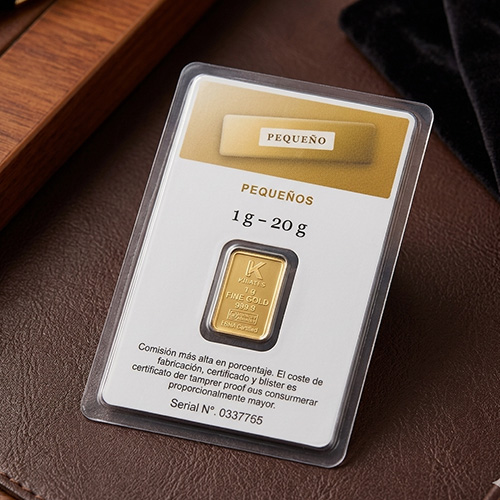 Lingotes de oro pequeños de 1 a 20 g